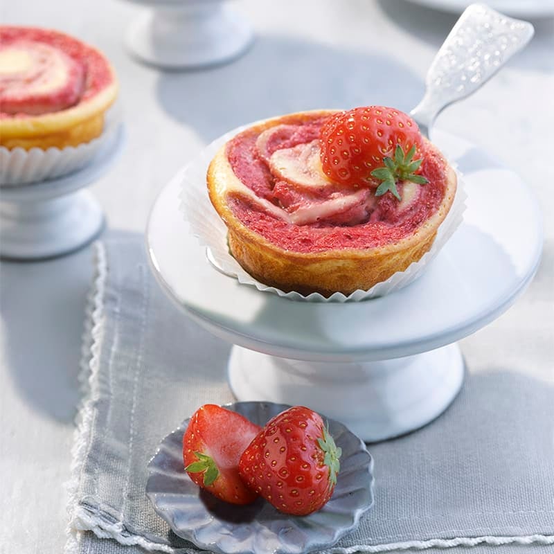 Photo de Muffins au cheese-cake et aux fraises prise par WW