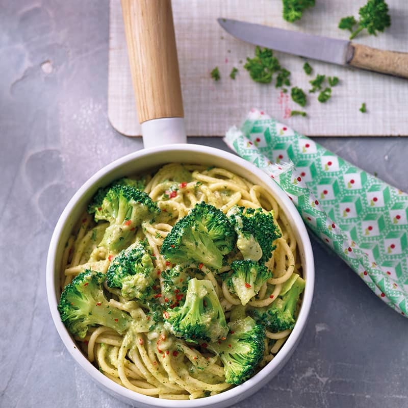 Foto van Spaghetti met een romige broccoli-kaassaus door WW