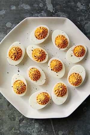 Foto van Gevulde eieren met mosterd door WW